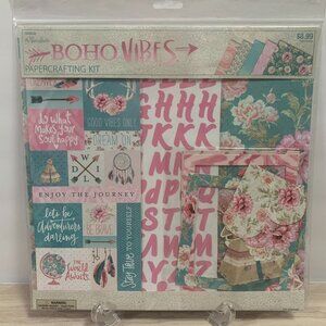 The Paper Studio "Boho Vibes" Papercrafting Scrapbooking Junk Journaling Kit